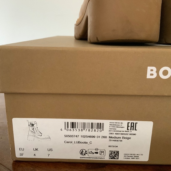 Hugo BOSS Leather Combat Boots - Picture 9 of 9